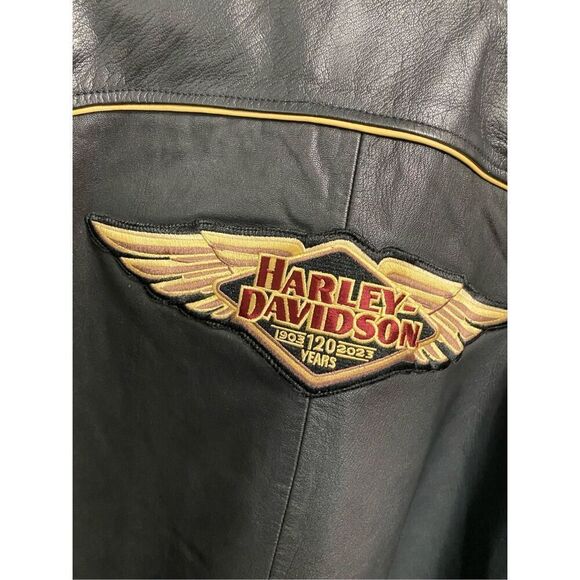 Harley-Davidson Women's 120th Anniversary Bomber Leather Jacket NWT size 2XL - Picture 8 of 10